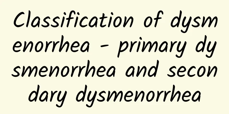Classification of dysmenorrhea - primary dysmenorrhea and secondary dysmenorrhea
