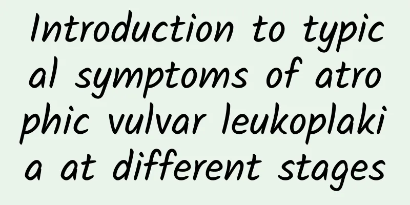 Introduction to typical symptoms of atrophic vulvar leukoplakia at different stages