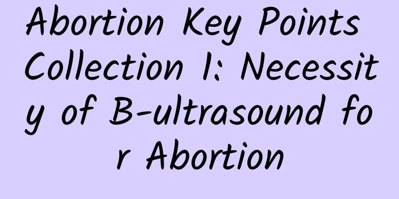 Abortion Key Points Collection 1: Necessity of B-ultrasound for Abortion