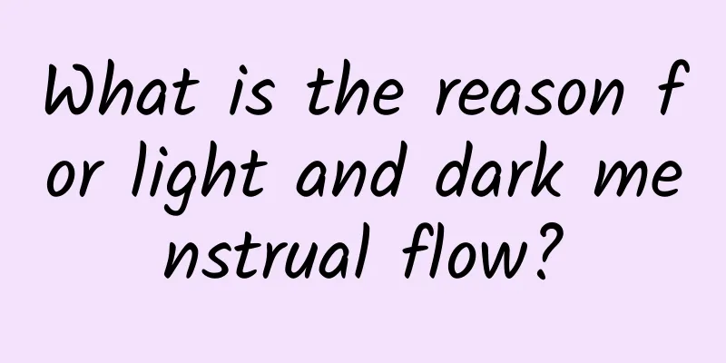 What is the reason for light and dark menstrual flow?